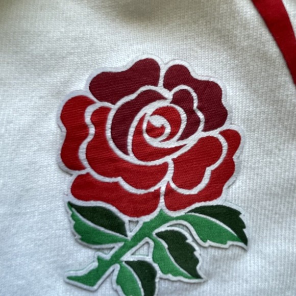 Nike England Rugby Union Polo Shirt Long Sleeve Rose Patch 2000 Y2K Small Men - Picture 5 of 10